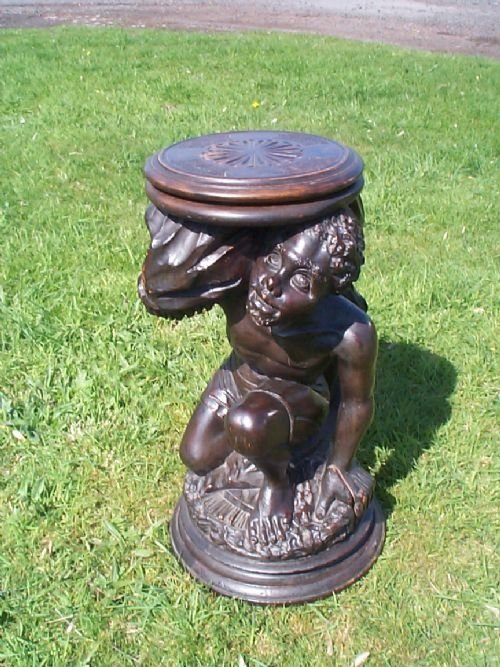 19th C Carved Wood Blackamoor